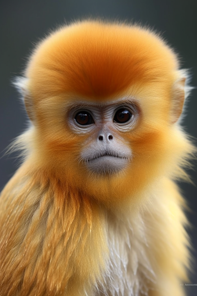 大自然野生滇金丝猴国家一级保护动物摄影图