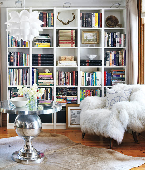 阅读区域中，一个大书架是最好的装饰，书房...