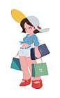 Shopping girl, Thieu Quang Duc : Character for my little personal project.