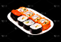 寿司,盘子,白色,黑色背景,水平画幅,无人,开胃品,膳食,日本食品,海产