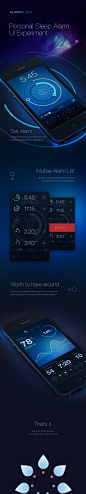 Sleep Alarm : Little experiment with alarm clock. Started as commision but ended as personal experiment with UI.