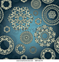 stock vector : Seamless Elegant Pattern With Hand-Drawn Detailed Round-Laces