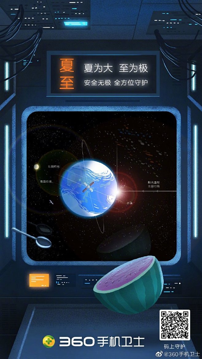 夏至海报，教你如何花式解暑
