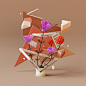 abstract b3d flower