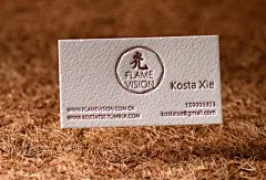 精致典雅的白色棉纸高档名片设计_创意名片_个性名片_国外名片_高档名片【锐铭网】提供国内外最新的名片设计素材资讯_欣赏