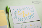 柠檬黄色的水彩花环请柬 By @227号纸品定制 : 水彩手绘花环图案搭配手写字体，清新的配色风格很适合色彩明快的户外婚礼。