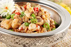 高清美食菜谱干锅牛蛙田鸡JPG图片