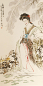 白伯骅 长安多丽人 立轴 纸本作品欣赏