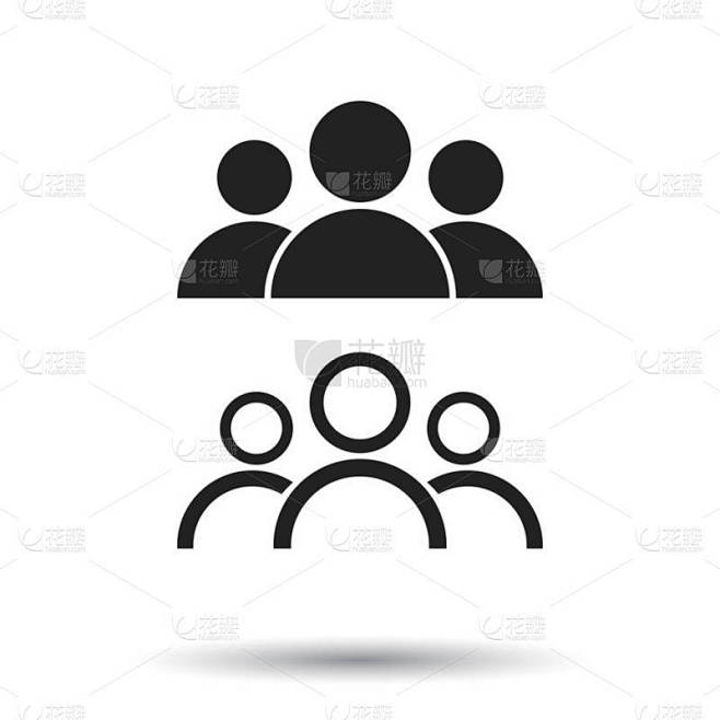 人的图标。平面矢量图。人签名具有阴影在白色背景上的符号.