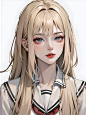 校服女|金发系少女