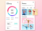 Mobile Fitness App fit exercise gym app workout app fitness app app concept mobile interface