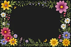 花卉植物艺术创意边框图片