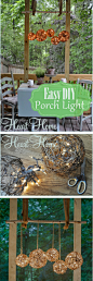 Check out the tutorial on how to make an easy DIY outdoor orb chandelier @istandarddesign