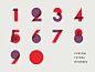 Futura numbers - not a type specimen but I like how they used colors and transparency.