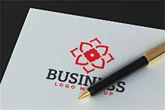 唯美阴影名片LOGO图标徽章提案文创智能贴图VI样机模板PSD素材 (37)