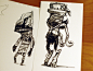 I really like drawing with my brush pen, but a real brush and ink / paint is really quite fun.