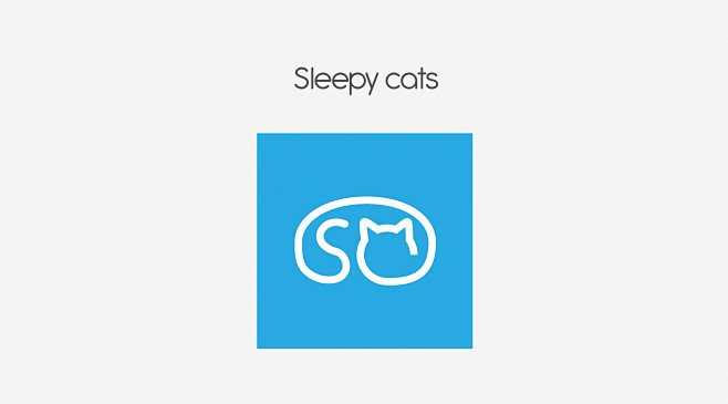 sleepy cats logo blu...