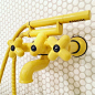 Chrome? Nickel? Satin? Nope @fantini_na takes bathroom faucets and showers to another world. This is super bright yellow external shower body. This is excellent Italian craftsmanship. This piece is how to separate yourself from the rest, it's sitting on a