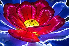 丝绸宝莲灯。阿尔伯克基龙灯，中国传统艺术庆祝中国新年