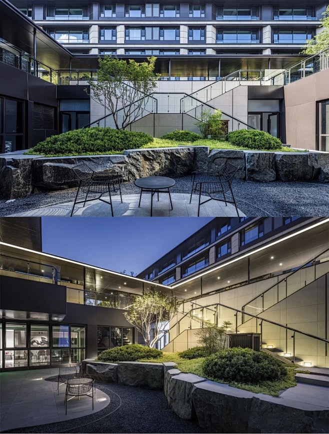 颐和金茂府大区
会所打造下沉庭院，以景观...