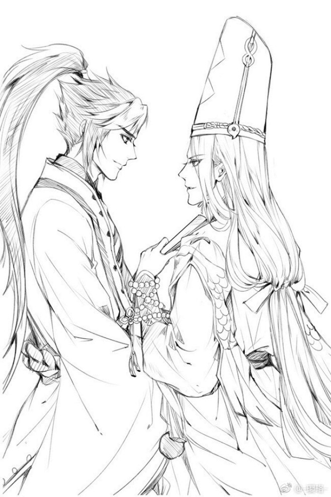 ❀线稿画廊❀阴阳师 博晴 崽崽 动漫 壁...