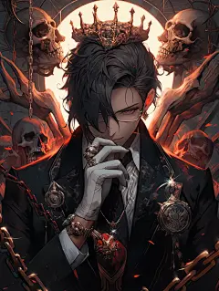 耽美/龙/幻想/恶魔/魔王/男频/异能/西幻—AI绘画【底图/背景/素材/封面】-@沝墨ZIMO