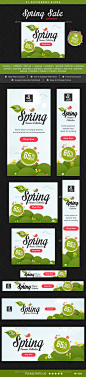 Spring Sale Banners - Banners & Ads Web Elements