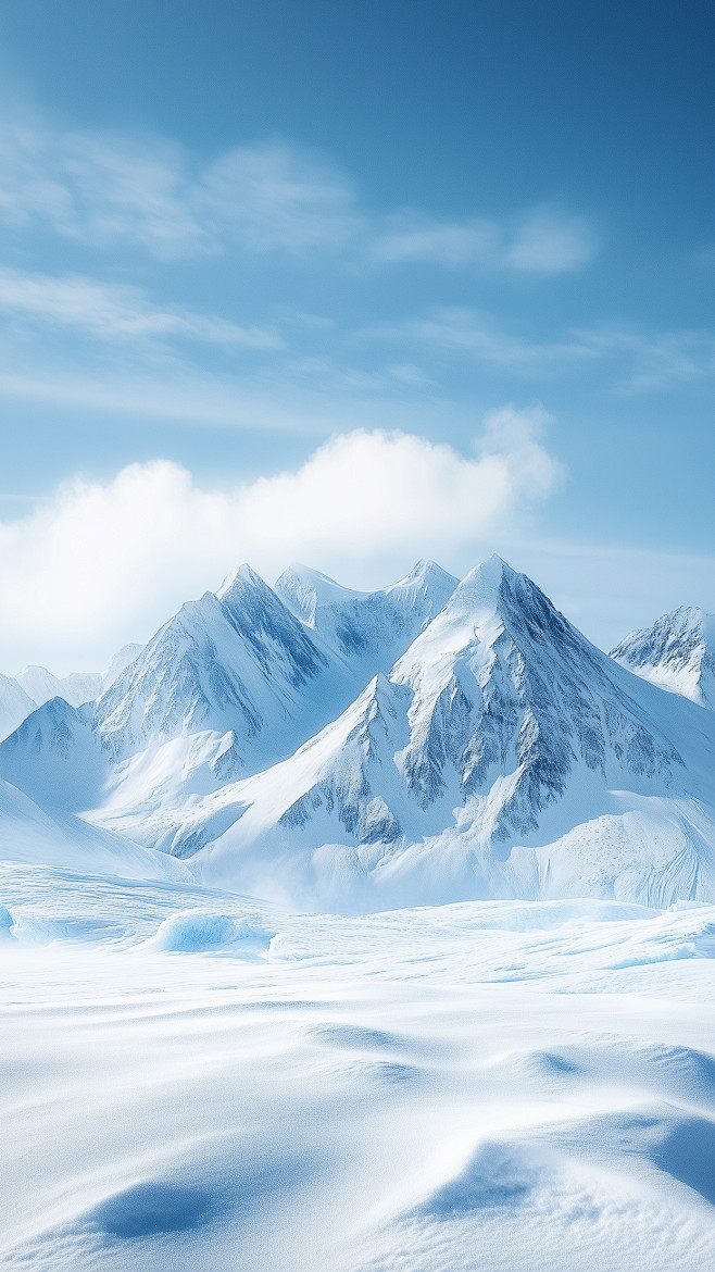 花瓣素材_气象系列写实冰山雪地竖版_19...