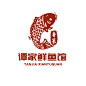 烤鱼酸菜鱼品牌宣传LOGO简约微信头像