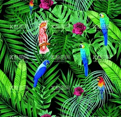 花鸟  - 源文件下载【酷图网】花鸟,扎染,印花,数码印花,大牌,女装,