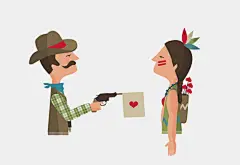 【Marta Colomer的一组创意插画作品】
一段段神奇的爱情故事，Marta Colomer用极简的手法将一段段神奇的爱情故事描绘在了纸上面。
