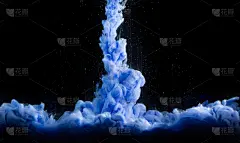 水下,漩涡形,墨水,蓝色,水,天空,纹理效果,计算机制图,计算机图形学,烟