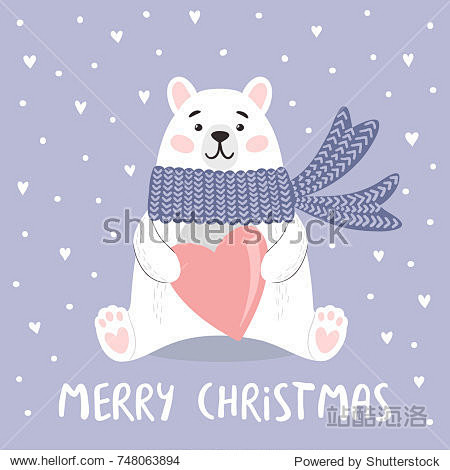 Cute polar bear with...