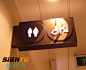 洗手间导示牌