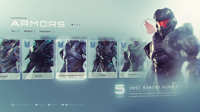 UI ux Games Sci Fi FUI Game Art Halo xbox motion Interface-花瓣网
