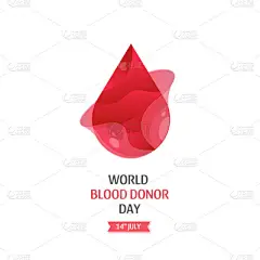 向量世界献血者天-6月14日。海报。血滴。捐赠血液概念。血友病天例证