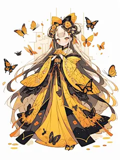AIGC|插画|线描|Q版古风（有魔法）