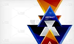 技术未来几何3d形状，最小抽象背景