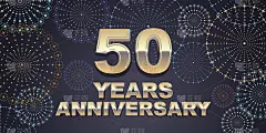 50周年纪念向量图标