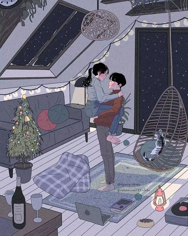 当插画师秀起恩爱来，全世界都是狗粮！单身...