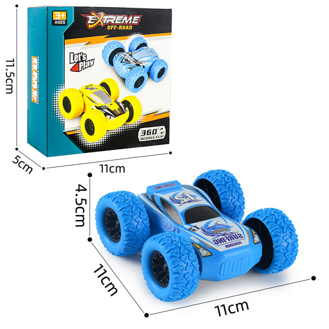 儿童3D打印双面四驱惯性越野车玩具男孩翻...