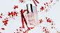 Chinese New Year 3D visual for Dior Capture Totale with red flowers and ribbons