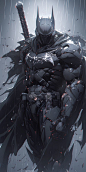 This contains an image of: Batman x Guts