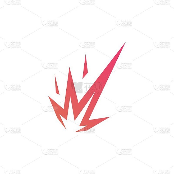 冲击冲击流星矢量图标插图