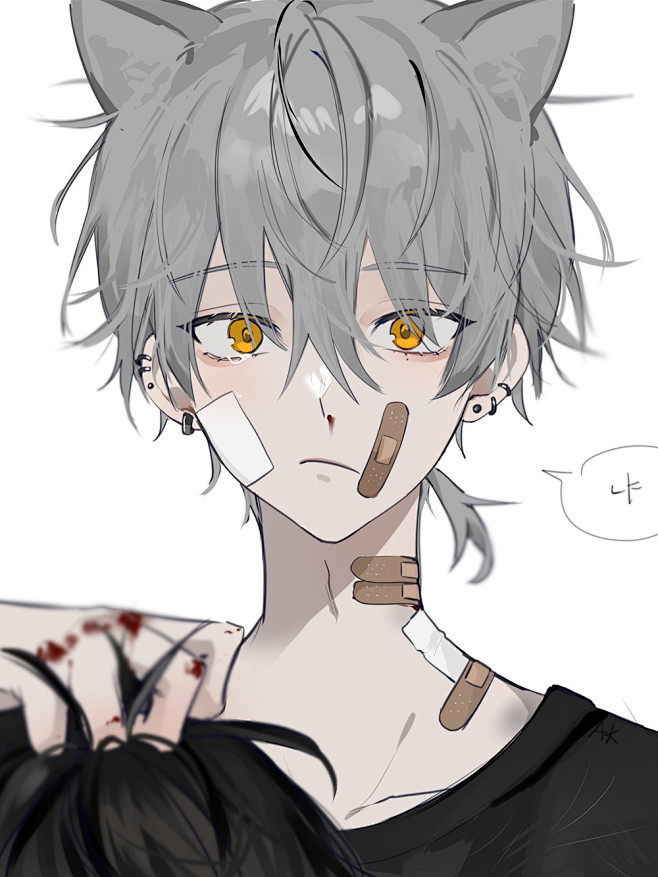 少年 受伤 头像 耳钉