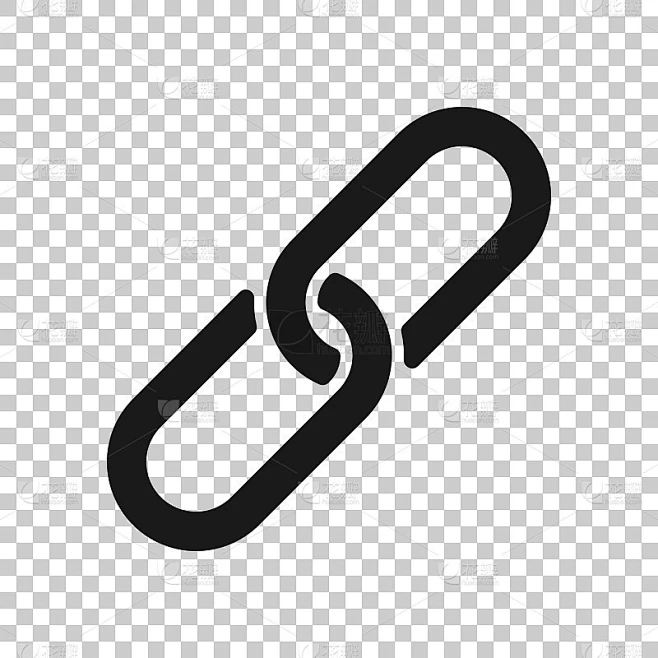 链标志图标在透明风格.链接矢量插图在孤立的背景.超链接的业务概念