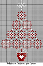 DIY: Christmas Tree Cross Stitch....free pattern- This would look nice if using metallic thread for the ornaments...