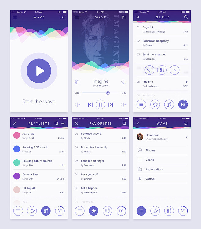 Wave iOS music app c...