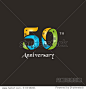 50 th Anniversary logo template, 50 th birthday icon, Vector.
