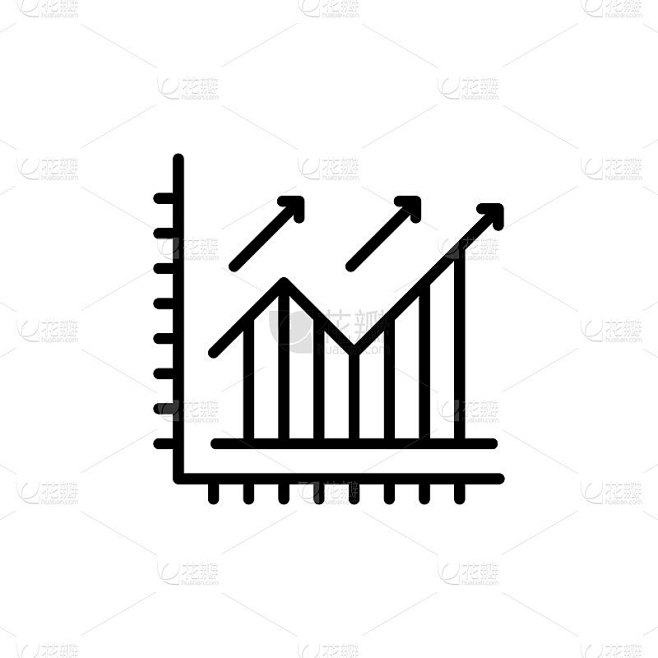 统计图标矢量。标识